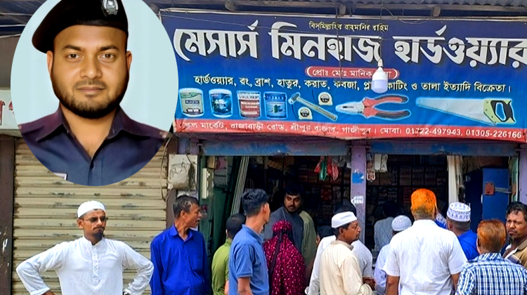 শ্রীপুরে দোকানে চুরি, পুলিশের মাথা ফাটালেন দোকান মালিক