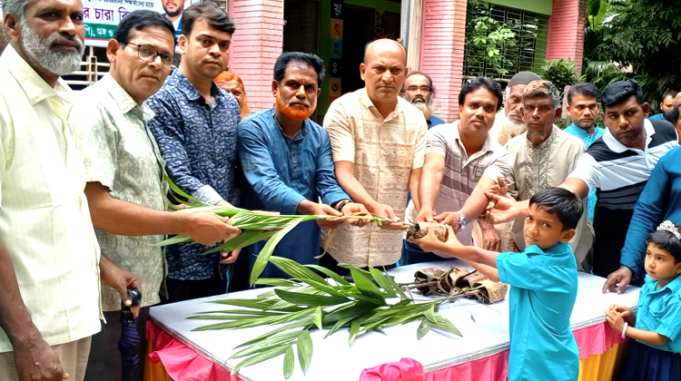 বাঘিল ইউনিয়নে সুলতান সালাউদ্দিন টুকুর পক্ষ বিনামূল্যে গাছের চারা বিতরণ