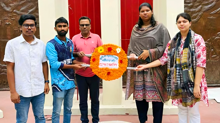 টাঙ্গাইলে শহীদ মিনারে জুলাই অভ্যুত্থানের শহীদদের প্রতি শ্রদ্ধাঞ্জলি